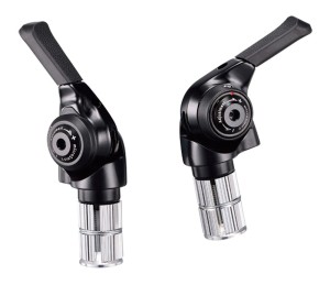  Manetki MICROSHIFT, Para, 11.rzędowe(2/3x11), Kompatybilne z Shimano, Bar End Shifter, Lewa: Friction/Microindeksowanie Prawa: Friction/Indeksowanie