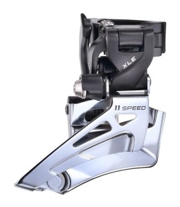  Przerzutka Przednia MICROSHIFT XLE, 11.rzędowa(2x11), Kompatybilna z Shimano, Mocowanie Obejmą, Zęby Górne 34-38T, Pojemność 10T