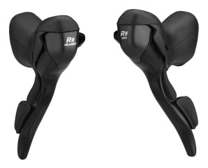  Klamkomanetki MICROSHIFT R8, Para, 8.rzędowe(3x8), Kompatybilne z Shimano, Dual Control, Krótki Zasięg Hamulca, Czarne 