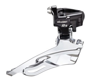  Przerzutka Przednia MICROSHIFT R9, 9.rzędowa(3x9), Kompatybilna z Shimano, Mocowanie Obejma, Zęby Górne 50T, Pojemność 20T