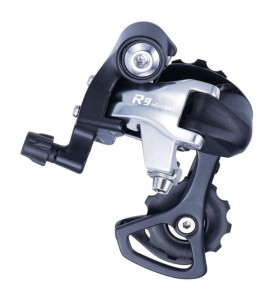  Przerzutka Tylna MICROSHIFT R9, 9-10.rzędowa(3x9/10), Kompatybilna z Shimano, Długi Wózek, Max. Tryb 25-28T, Pojemność 39T