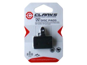 Klocki hamulcowe CLARKS dla SHIMANO/TEKTRO & TRP (Shimano Deore M515, M475, M525, M465, M495, Tektro Draco, Dorado, Orion, Auriga, Aquila, HDC300, TRP - Spyre, Hylex, Clarks CMD-32, S2, Clout 1), Organiczne 