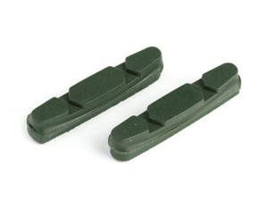 Okładziny hamulcowe CLARKS CP231 dla Shimano/Campagnolo, 52mm, Do obręczy ceramicznych, Szosa, Zielone