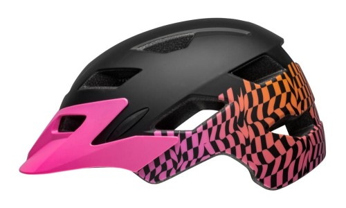 Kask dziecięcy BELL SIDETRACK wavy checks matte pink roz. Uniwersalny (47–54 cm) 4.jpg