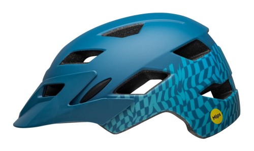 Kask juniorski BELL SIDETRACK INTEGRATED MIPS wavy checks matte blue roz. Uniwersalny (50–57 cm) 4.jpg