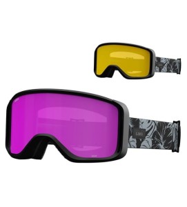 Gogle zimowe GIRO SAGEN BLACK & GREY BOTANICAL LX (szyba AMBER PINK 00% S2 + szyba YELLOW 00% S2)