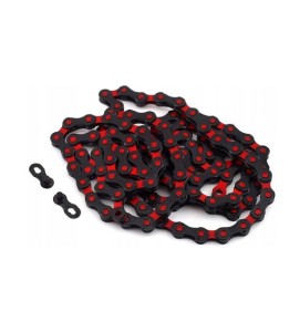 KMC Łańcuch DLC 12 126 ogniw czarno czerwony BOX