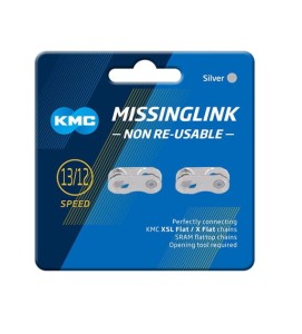 KMC Złączka FLATNR 2 sztuki blister srebrna