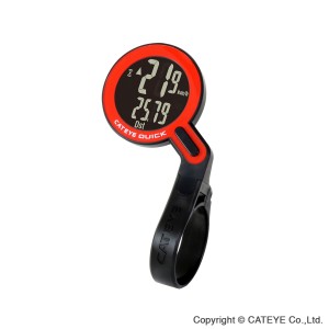 Licznik Cateye Quick CC-RS100W czarno-czerwony
